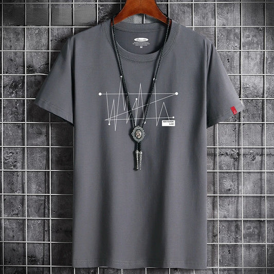 Tshirt Tops Oversize Men Loose Tee 100% Cotton