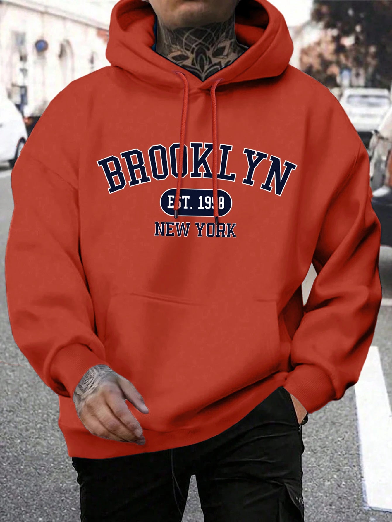 Brooklyn Est 1998 New York Printing Men Hoodies Harajuku Crewneck Hoodie Fashion Oversize Hoody Autumn Comfortable Tracksuit