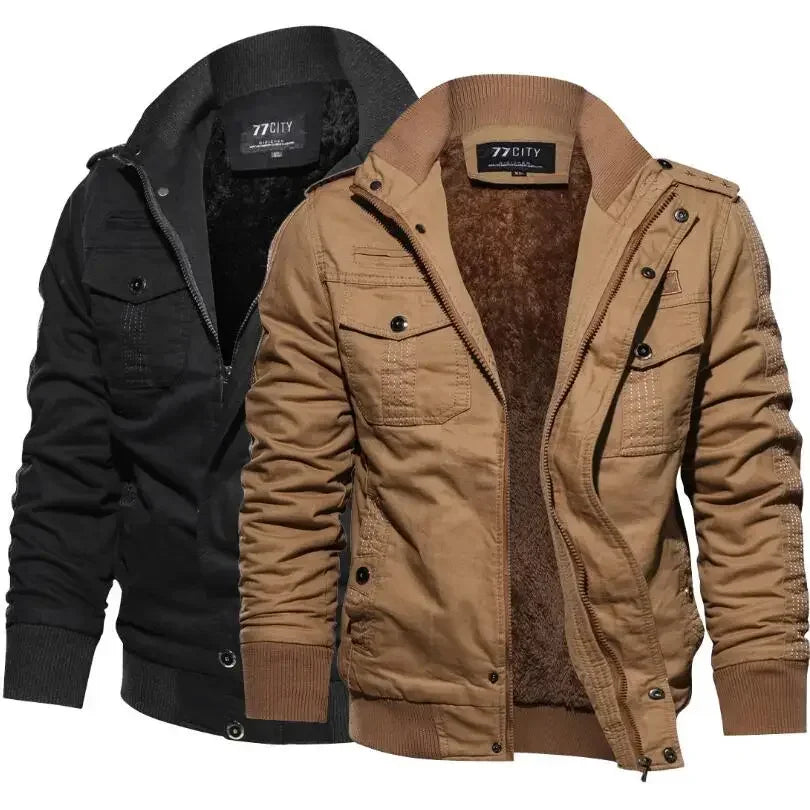 Men Winter Coats Thicker Warm Down Jackets Balck Casual Winter Jackets High Quality Male Multi-pocket Cargo Jackets And Coats