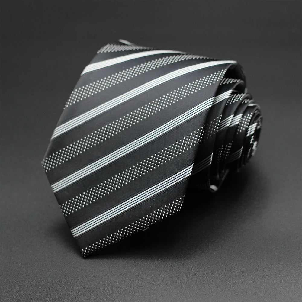 Classic Blue Black Red Necktie Men Business Formal Wedding Tie 8cm Stripe Plaid Neck Ties Fashion Shirt Dress Accessories