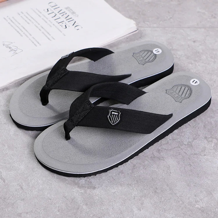 Casual Flip Flops For Men Slippers Beach Sandals Summer Non-Slip Flat Slides Men Slippers Indoor House Shoes Man Male Slipper