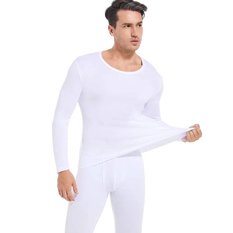 Thermal Innerwear for Men Long Johns With Fleece Lined Set Cold Weather Winter Top Bottom