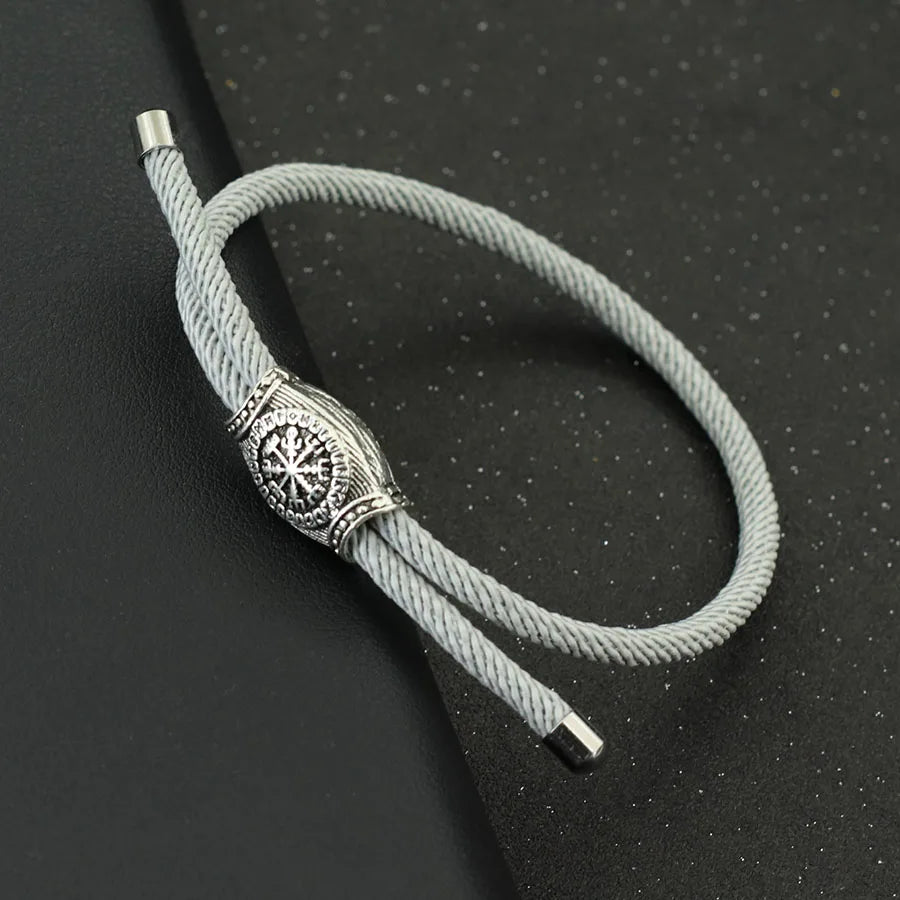 Retro Mens Viking Bracelet Handmade Adjustable Rope Braslet Casual Accessories Gift For Him Pulseras Para Hombre Fabric Braclet