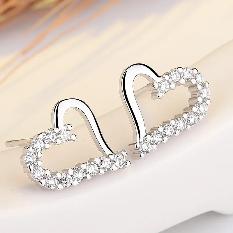 925 Sterling Silver Star Stud Earrings AAA Zircon High Quality For Women Earring Wedding Fashion Jewellery Accessories  Party Gift