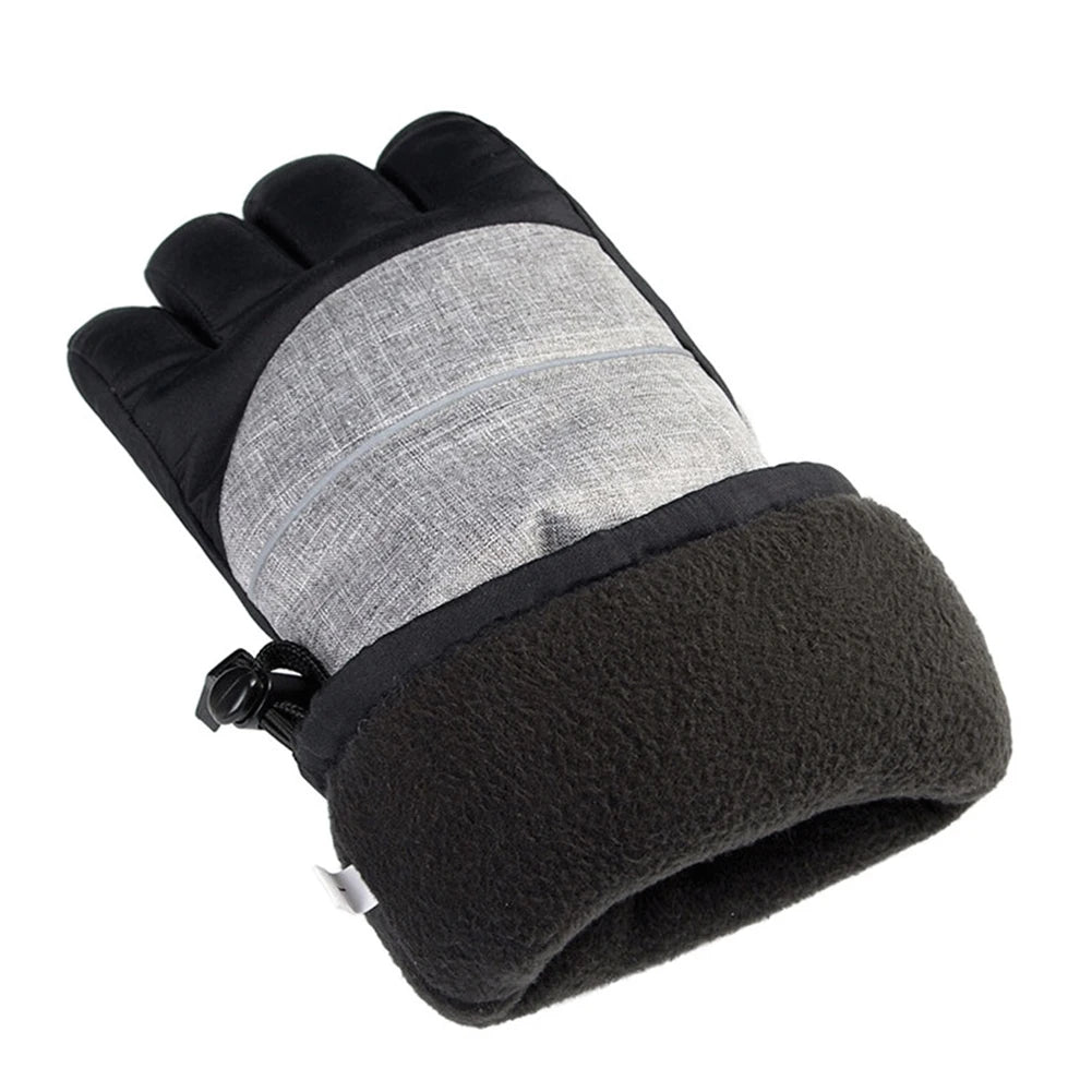 1Pair Winter Heating Gloves 5000mAh Battery Electric Cold Weather Heating Gloves Anti-Slip Waterproof Rechargeable