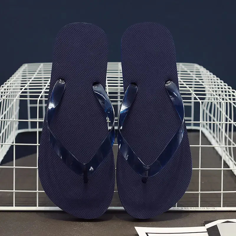 Men's Thick-soled Non-slip Soft-soled Fashionable Outer Wear Flip Flops Unique Wear-resistant Beach Shoes