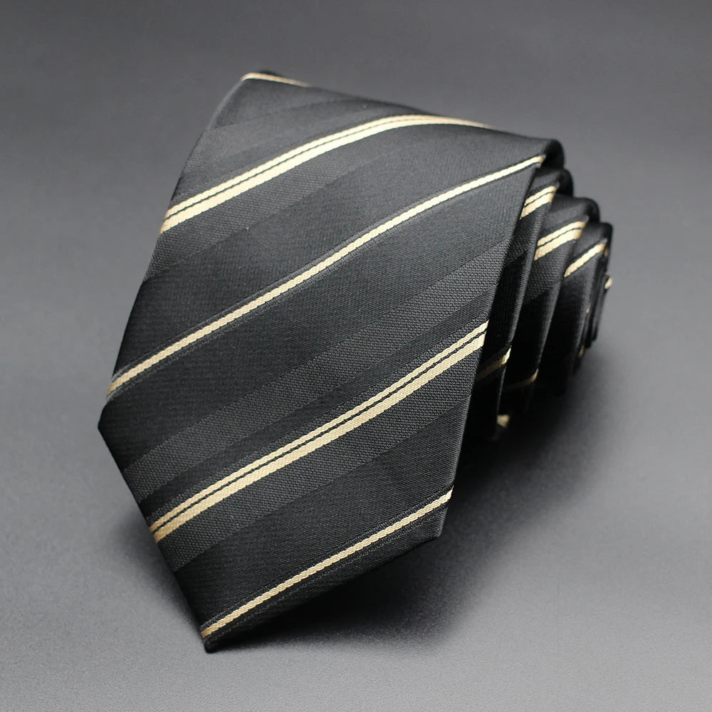 Classic Blue Black Red Necktie Men Business Formal Wedding Tie 8cm Stripe Plaid Neck Ties Fashion Shirt Dress Accessories