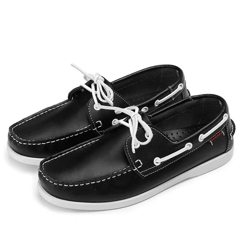 New Genuine Leather Loafers Men Moccasin Sneakers Driving Shoes Causal Men Shoes Footwear Docksides Classic Boat Shoes