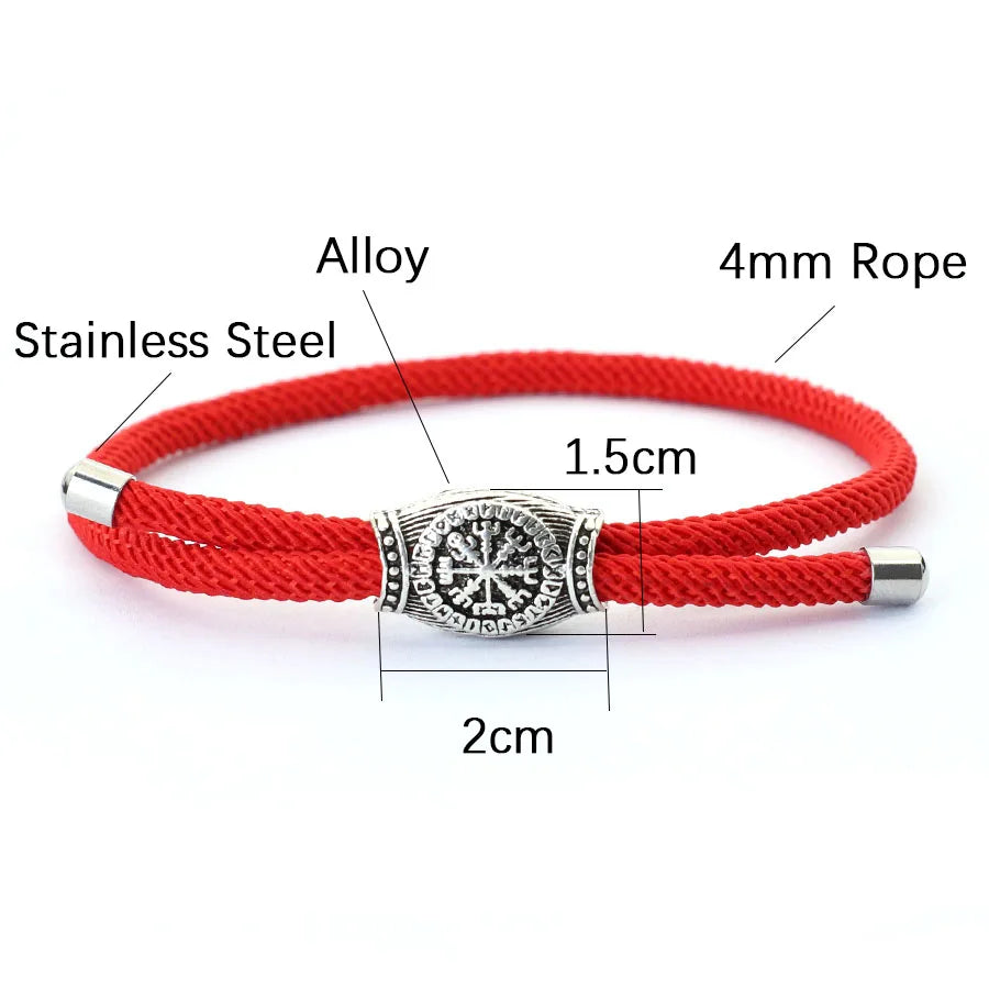 Retro Mens Viking Bracelet Handmade Adjustable Rope Braslet Casual Accessories Gift For Him Pulseras Para Hombre Fabric Braclet