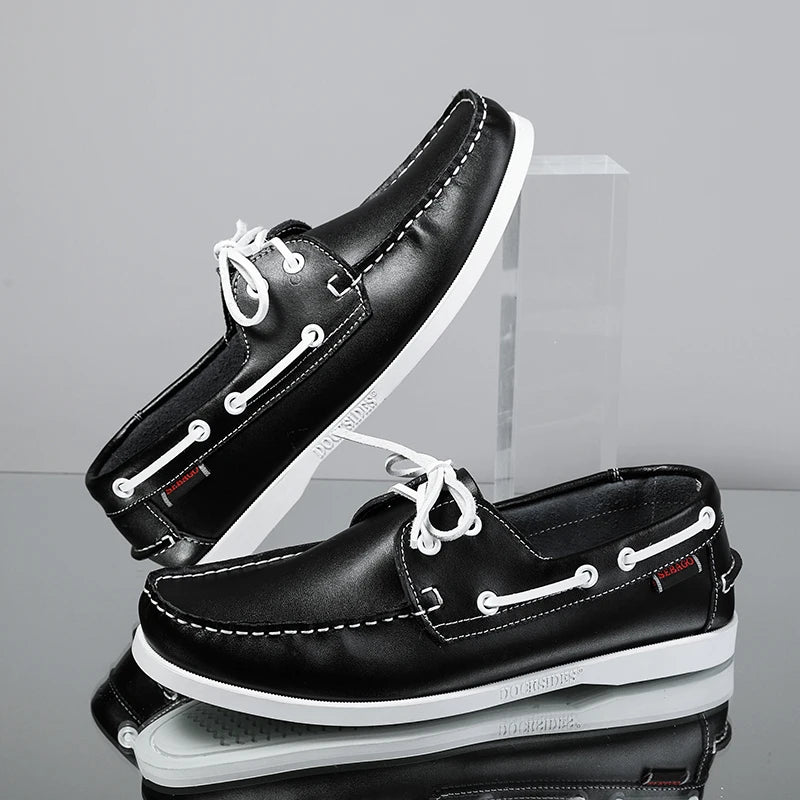 New Genuine Leather Loafers Men Moccasin Sneakers Driving Shoes Causal Men Shoes Footwear Docksides Classic Boat Shoes