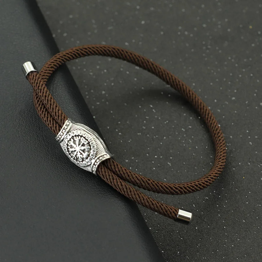 Retro Mens Viking Bracelet Handmade Adjustable Rope Braslet Casual Accessories Gift For Him Pulseras Para Hombre Fabric Braclet