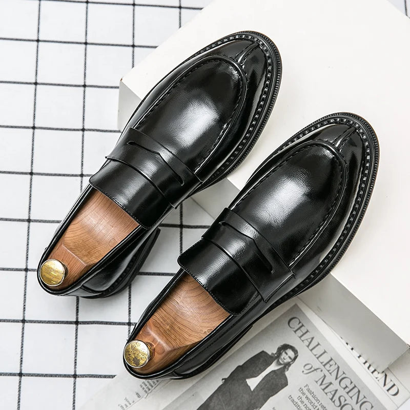 New Men Loafers Formal Leather Shoes