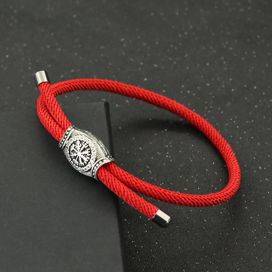 Retro Mens Viking Bracelet Handmade Adjustable Rope Braslet Casual Accessories Gift For Him Pulseras Para Hombre Fabric Braclet