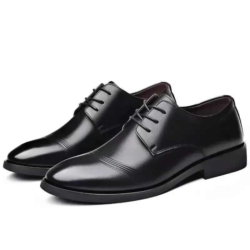 Men's Formal Shoes Leather Casual Business Social Shoe Male Official Cheap Clearance Luxury Designer