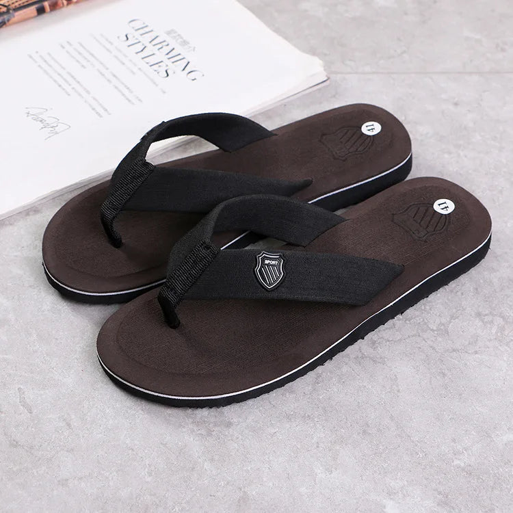 Casual Flip Flops For Men Slippers Beach Sandals Summer Non-Slip Flat Slides Men Slippers Indoor House Shoes Man Male Slipper