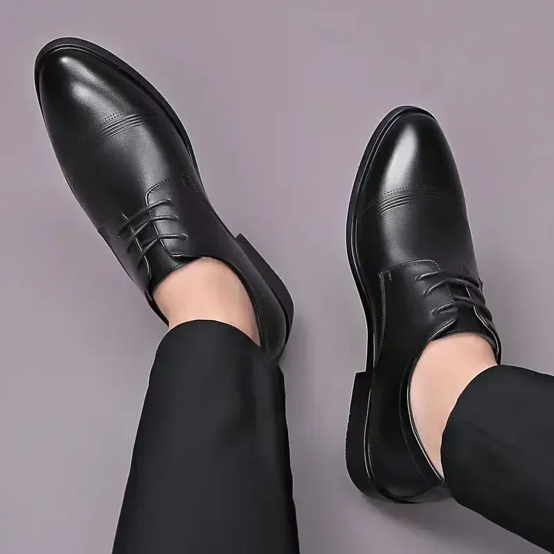 Men's Formal Shoes Leather Casual Business Social Shoe Male Official Cheap Clearance Luxury Designer