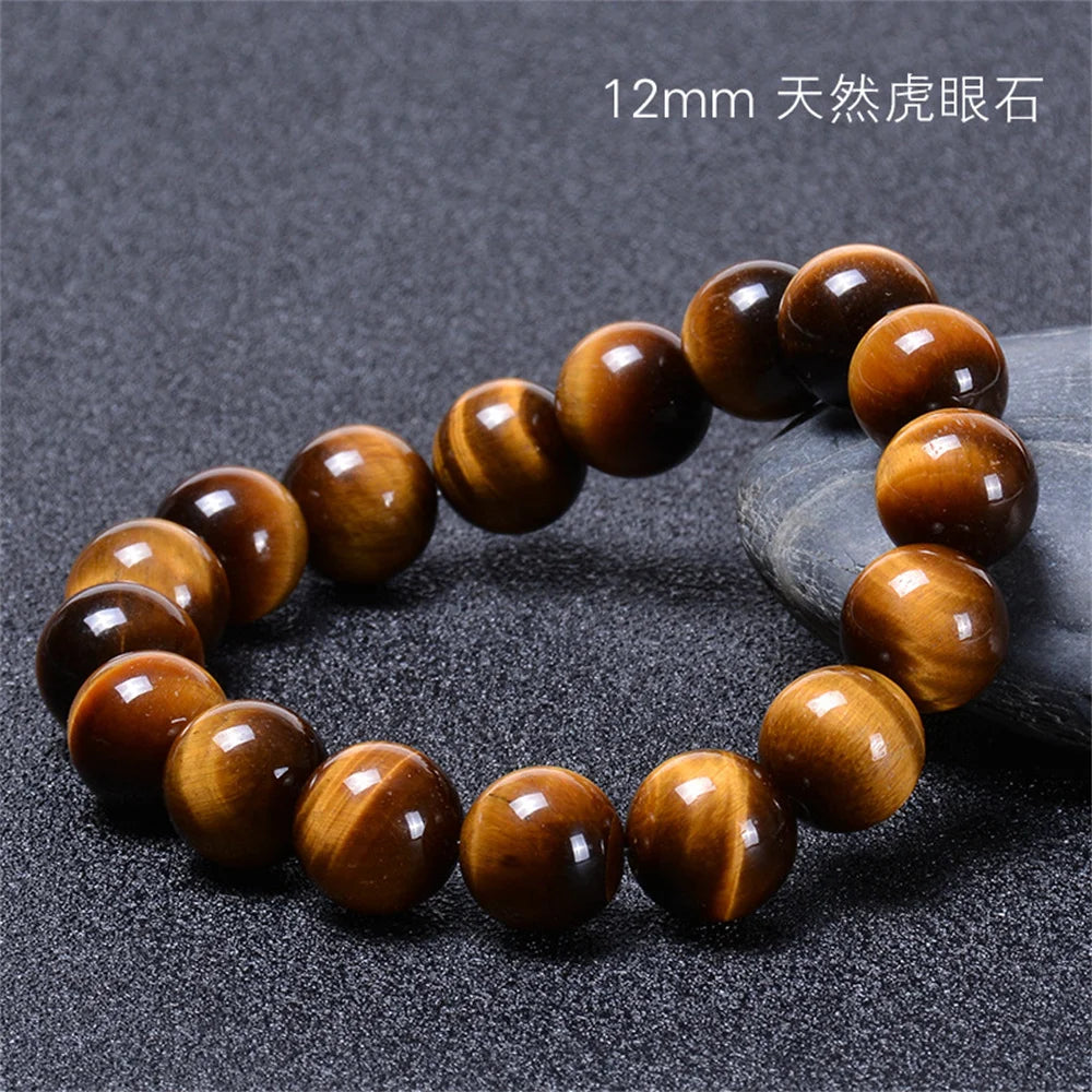 Kirykle Fashion Tiger Eye Bangles Men Natural Energy Stone Beads Reiki Healing Bracelets Jewellery Pulseras Gifts