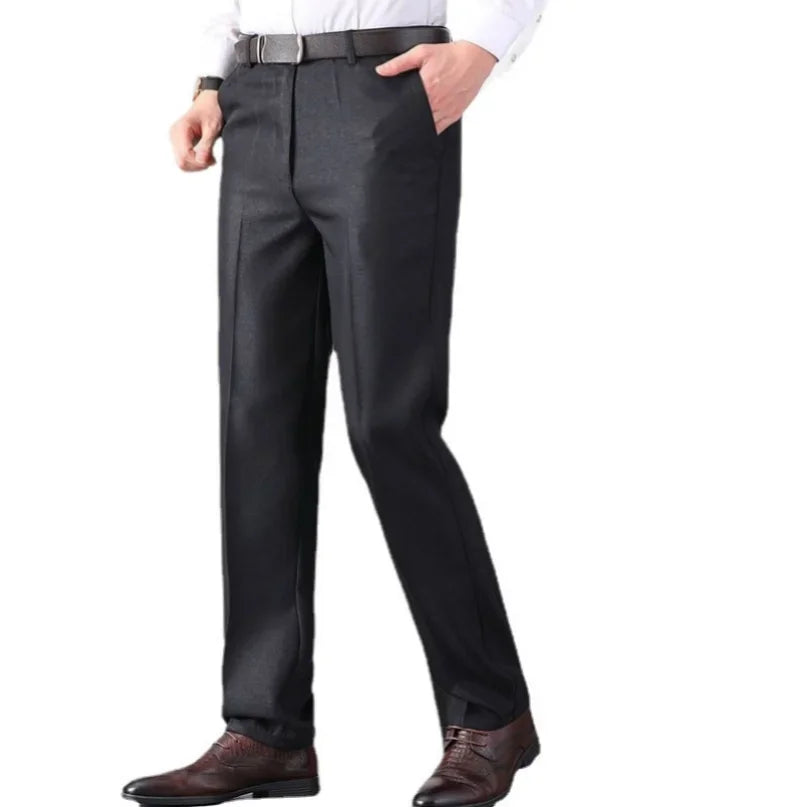 Big Plus Size Formal Pants Men's Bussiness Loose Suit Office Trousers