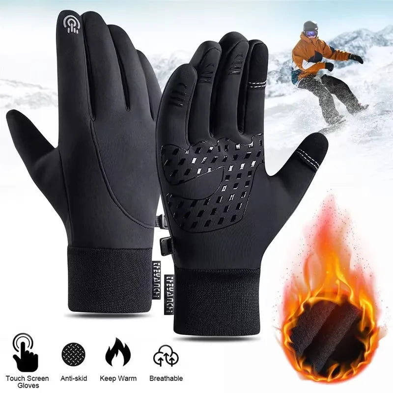 Winter Gloves Waterproof Thermal Sport Glove for Men Women for Running Cycling Driving Ski Hiking Warm Glove for Work