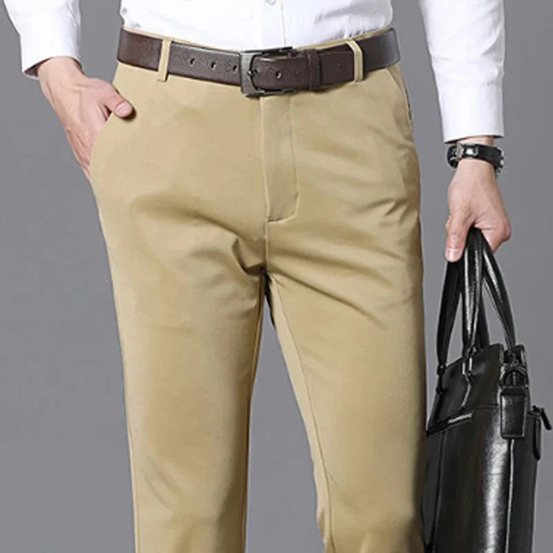 Thin Fashion Business Casual Suit Pants Long Pants Men's Elastic Straight Sleeve Formal Pants