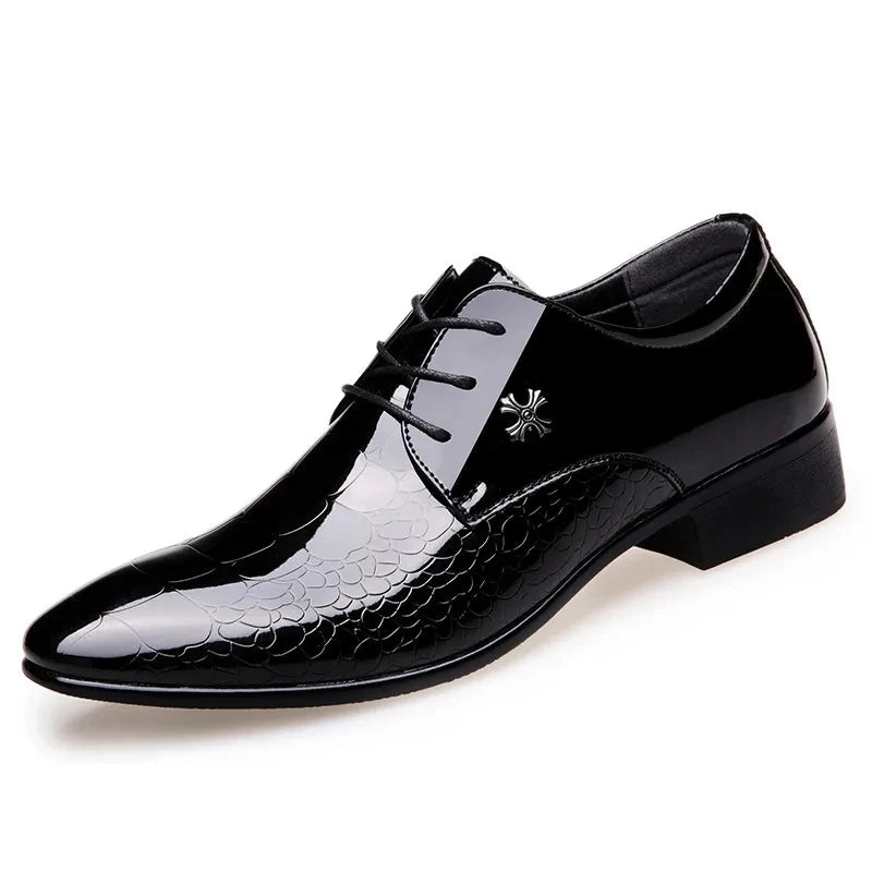 Men's Leather Shoes - Black Soft Leather