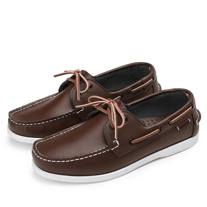 New Genuine Leather Loafers Men Moccasin Sneakers Driving Shoes Causal Men Shoes Footwear Docksides Classic Boat Shoes