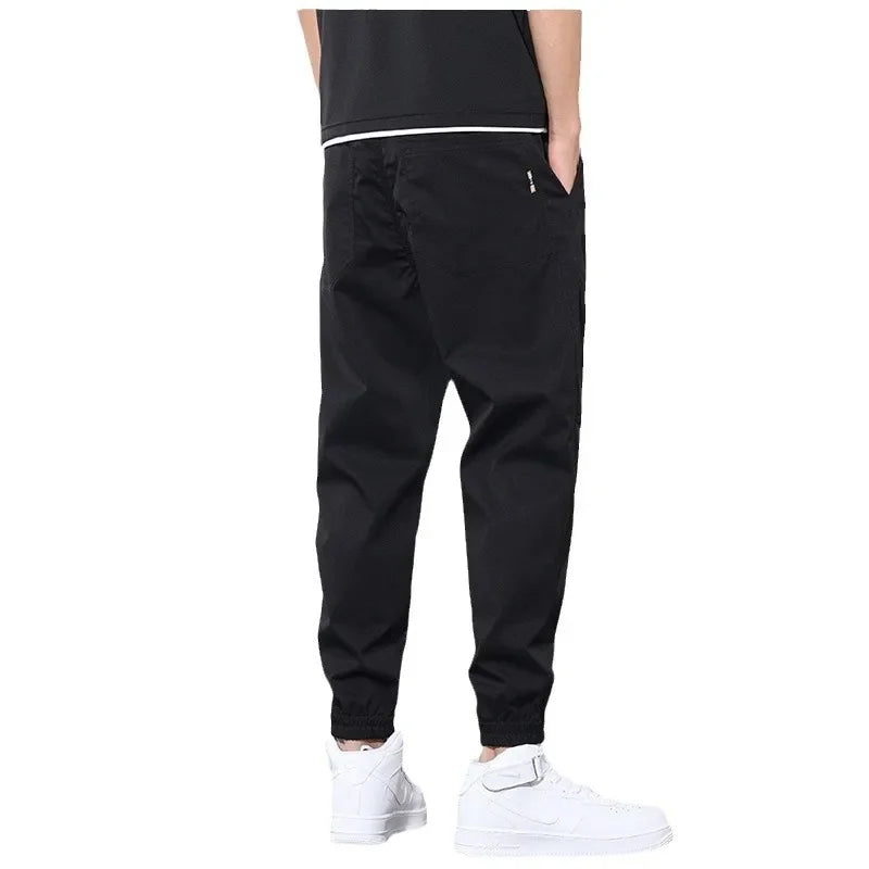 Casual Loose-Fit Men's Long Pants Trendy Sweatpants Thin Spring 9-Point Bunded Feet Pants Summer Workwear