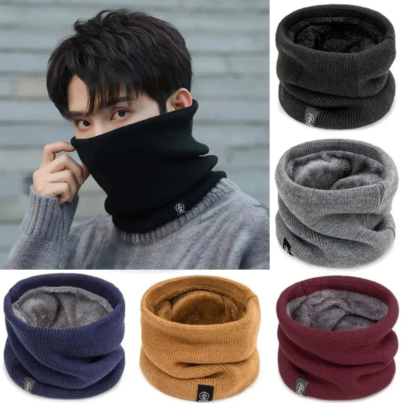 Fashion Soft Knitted Neck Warmer Sports Scarf Unisex Face Cover Winter Skating Running Hiking Scarves Thick Cold-proof Collar