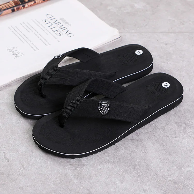 Casual Flip Flops For Men Slippers Beach Sandals Summer Non-Slip Flat Slides Men Slippers Indoor House Shoes Man Male Slipper