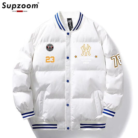 New Arrival Parka Thick Casual Regular Quilted Male Popular Clothes Patchwork Baseball Coat Short Winter Jacket Men