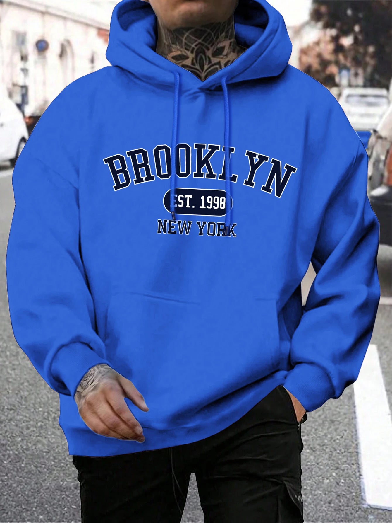 Brooklyn Est 1998 New York Printing Men Hoodies Harajuku Crewneck Hoodie Fashion Oversize Hoody Autumn Comfortable Tracksuit